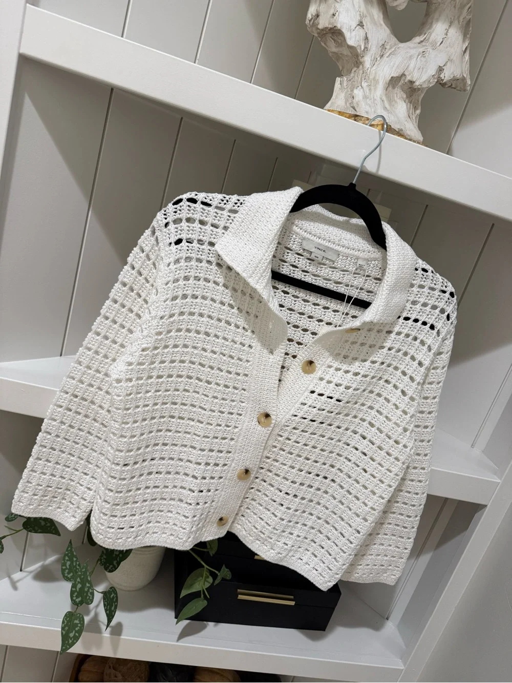 VINCE Block Stitch Cardigan NWT - Picture 5 of 8